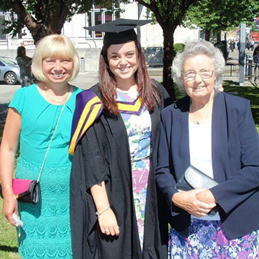 A lovely family photo from Emily's graduation