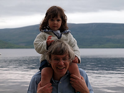 Stuart and Alice at Loch Lomond, combining a couple of our professor's favourite pastimes. 
