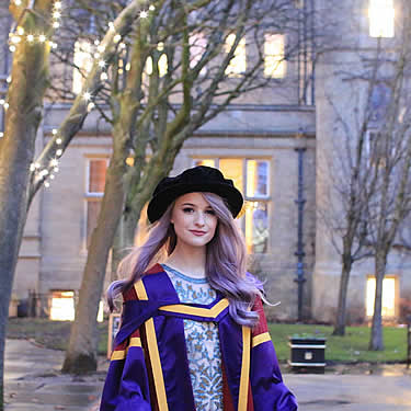 Victoria looking amazing on graduation day here at the School of Materials, University of Manchester