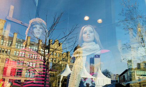 Mannequins in a Manchester shop window