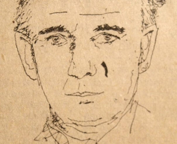 A drawing of Bernard Lovell