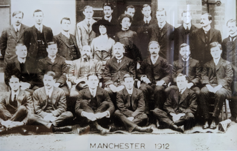Rutherford and colleagues at Manchester in 1912
