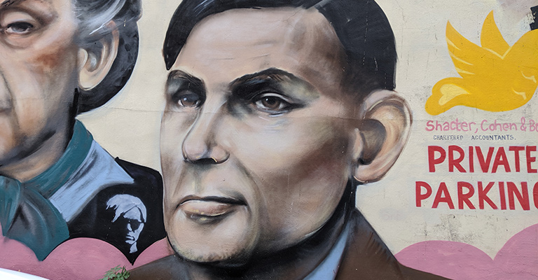 Alan Turing mural in Manchester