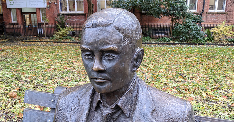 Alan Turing statue in Manchester's Sackville Gardens