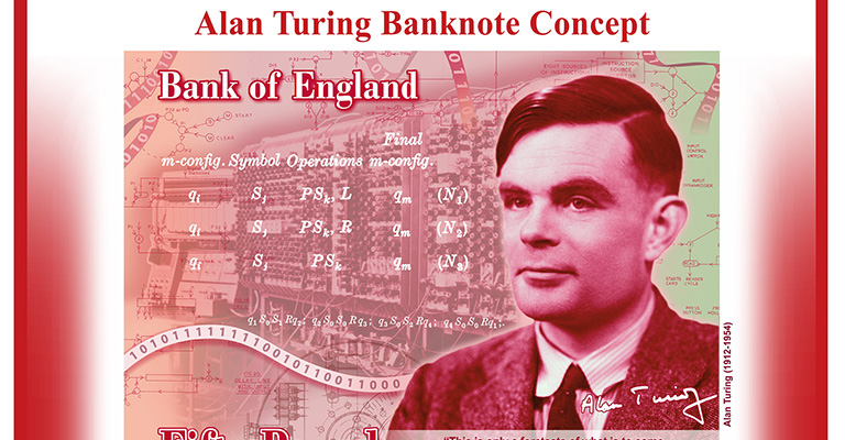 Alan Turing £50 note concept
